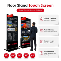 Kiosque publicitaire LCD sur pied avec système Android pour centre commercial, 55 pouces, pour intérieur