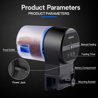 Distributeur automatique de nourriture pour poissons d'aquarium intelligent Wi-Fi avec minuterie pour Koi et poissons rouges, pour aquarium de bureau
