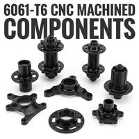 Composants de vélo usinés sur commande par CNC 5 axes, pièces en aluminium, fraisage, anodisation, service OEM, petites séries acceptées