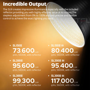ไฟสตูดิโอ GODOX SL150III BI SL200II BI <span class=keywords><strong>SL300</strong></span> BI ไฟวิดีโอ LED ปรับได้ 2800K-6500K สำหรับ YouTube ถ่ายภาพบุคคล CRI 96 - Product Image 4