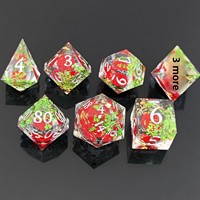 Jeu de dés de jeu de table Dungeons & Dragons DND TRPG en résine liquide Quicksand avec un dés unique et des coins arrondis