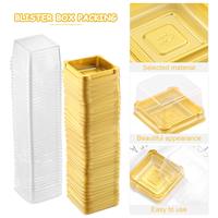 MorSun – boîte à Cupcake à fond en plastique doré, support noir, boîte à muffins, boulangerie, magasin de gâteaux, vente, utilisation boîte à fond plat, 100g