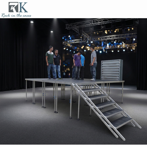 Concert Outdoor Aluminum Stage <b>Platform</b> Stage Deck Four Legs Stage Podium for Events Wedding - Product Image 3
