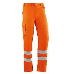 Pantaloni da lavoro - HV728 XS Brayton - Colore: Arancione - Strisce riflettenti. Due tasche sul petto, due tasche posteriori e una - Product Image 2