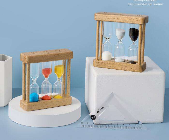 Hot Sale Wooden Sand Hourglass Timer Wood Frame Hourglass Sandglass Sand Clock Timer Sand Timer Decoration Small Gift for Games