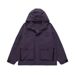 Hombres ligero 3-en-1 Primavera al aire libre senderismo chaquetas lona Softshell Cargo <span class=keywords><strong>Anorak</strong></span> cierre de cremallera fino Safari rompevientos abrigo - Product Image 3
