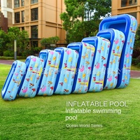 Großer Aufblasbarer PVC-Spielpool für Kinder & Babys Heimgebrauch Übergroßer Schwimmpool mit Luftpumpe Innen/Außen Sandkasten-Spielzeug