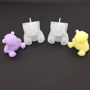 3D ayı silikon kalıp DIY geometri Stereo ayı kalıp - Product Image 4
