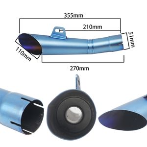 Tuyau d'échappement universel Slip-on pour Moto, 51mm, pour Scooter GP, <span class=keywords><strong>DB</strong></span> <span class=keywords><strong>Killer</strong></span>, pour R3, R6, MT03 - Product Image 6