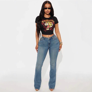 <span class=keywords><strong>T</strong></span>-<span class=keywords><strong>shirt</strong></span> court moulant en Spandex à manches courtes pour <span class=keywords><strong>femme</strong></span>, <span class=keywords><strong>imprimé</strong></span> moto épicé, style décontracté urbain, Festival de musique <span class=keywords><strong>rock</strong></span> d'é<span class=keywords><strong>t</strong></span>é 2026 - Product Image 2