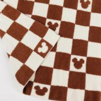 Plaid douillet en microfibre à motif tête d'ours, idéal pour canapé et fauteuil