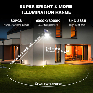 Cảm biến chuyển động năng lượng mặt trời vườn ánh sáng an ninh lũ Đèn năng lượng mặt trời đèn đường ngoài trời tường đầu duy nhất dẫn năng lượng mặt trời chia tường ánh sáng - Product Image 2