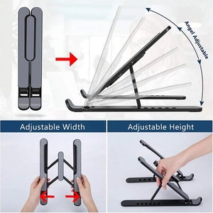 Universal Tablet Laptop Stand Foldable Stand Lifting Base Heat Dissipation Portable Elevated <strong>Storage</strong> <strong>Rack</strong> Computer Accessories - Product Image 4