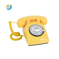 Téléphone Rotatif Vintage en Gros pour Mariages, Fonction d'Enregistrement Vocal Personnalisable, Décorations de Mariage