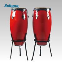 Ensemble de tambours congas latins 10 pouces 11 pouces, corps en fibre de verre, peau de vache naturelle, tambour à main pour performance sur scène et en bar