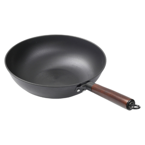 Wok <span class=keywords><strong>de</strong></span> Hierro para Cocinar Saludable, 30/32/34 cm, Tapa <span class=keywords><strong>de</strong></span> Vidrio, Resistente al Óxido, Distribución Rápida del Calor, Sartén - Product Image 4