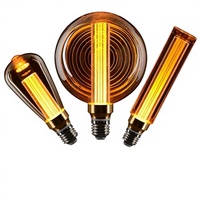 Ampoule Edison à succès, ampoule pilier conductrice de lumière FX-60, culot E27, pour jardin, 3W, ampoule rétro en forme d'étoile à cinq branches
