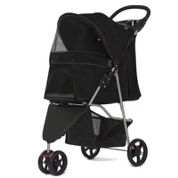 Poussette de voyage pour chat et chien 4 roues Poussette de transport pour animaux de compagnie