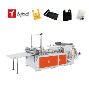 TIANYUE China Automatic Biodegradable Disposable Glove Garbag Bag T Shirt Shopping Printing Recycled Plastic Bag Making Machine