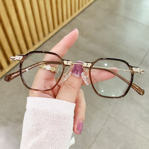 Gafas poligonales con luz azul para juegos de ordenador, lentes ópticas con montura, a la moda, venta al por mayor de fábrica - Product Image 4