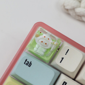 Spot Personality Resin Drop Glue Transparent Sanrio Keycap Cross Shaft Mechanical <strong>Keyboard</strong> Single Height JM- DJ-MXP001 China - Product Image 2