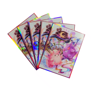 Protège-cartes holographiques Gengar pour cartes à collectionner TCG/PKM de taille standard – Étuis extérieurs personnalisés <span class=keywords><strong>en</strong></span> papier pour cartes anime mignonnes - Product Image 1