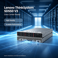 Servidor ThinkSystem SD550 V3 Multi-Nodo con 2x Procesadores Intel Xeon Platinum de 5ª Generación, 2x 64 Núcleos, 350W, 16x 128GB TruDDR5