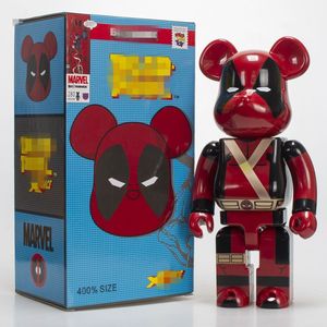 ABS BEARBRICK 400 28CM Modello di <span class=keywords><strong>Deadpool</strong></span> per Decorazione Casa, Bear Brick 400% - Product Image 1