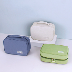 Bolsa de aseo multifuncional, bolsa de almacenamiento de cosméticos, bolsa de maquillaje de viaje, bolsa de aseo impermeable para colgar, bolso de moda para mujer - Product Image 3