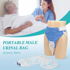 Xách Tay Tái Sử Dụng Màu Xanh Nước Tiểu Bộ Sưu Tập Túi Cho Người Đàn Ông Cao Tuổi 2 Nước Tiểu Ống Thông Hệ Thống Bao Cao Su Ống Thông Cho Phục Hồi Chức Năng Điều Trị - Product Image 2
