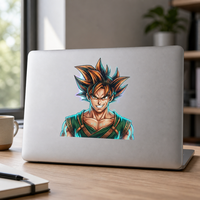 DBZ Son-Goku Anime pegatina impermeable dibujos animados cambio Flips calcomanías 3D lenticular movimiento pegatina para coche portátil refrigerador