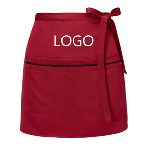 Delantal de Limpieza de Sarga de Media Longitud con Estampado Personalizado, Delantal de Cocina para Camareros de Restaurante con Logotipo Personalizable y Talla de Cintura Ajustable - Product Image 5