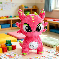 Peluche Dragon Personnalisée en Tissu Doux, Couleurs Vives, Décoration de Fête pour Enfants, Ornements pour Magasins de Cadeaux, Vente en Gros, Faible MOQ