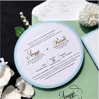 Suite d'invitations de mariage personnalisées avec enveloppes et papier artistique, estampage doré, échantillon de preuve d'art rapide, livraison