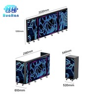 Table de DJ pliable Music Club Six avec écran LED intégré pour présentation vidéo et cabine de DJ
