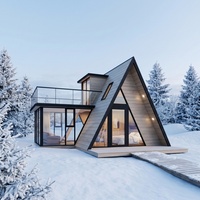 Cabane de tourisme Eco Nordic Pine Valley S580, maison en forme de A, villa et hôtel, structure en acier, maison préfabriquée miniature