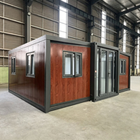 Maison conteneur portable extensible de luxe, maisonnette modulaire mobile préfabriquée pour jardin ou logement annexe