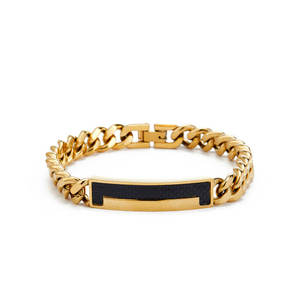 Anti Tarnished 316L Stainless Steel Fashion Men's <b>Bracelet</b> & Bangle 14K 18K Gold Plated <b>Engravable</b> <b>Bracelet</b> Blanks For Men - Product Image 5