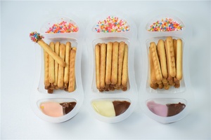 Que Bánh Quy Phủ Kem Dâu Tây Ngon OEM Que Bánh Quy Ngón Tay Phủ Sô Cô La Sữa Cốc Ăn Vặt Kẹo Pop Bánh Quy Giòn - Product Image 5