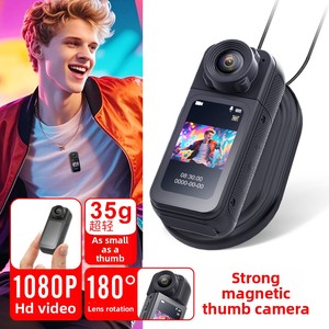 กล้องขนาดเล็กแบบพกพา ความละเอียด 1080P HD บันทึกวิดีโอได้ 180 องศา °   หน้าจอหมุนได้แบบมุมกว้าง กล้องแม่เหล็กสำหรับเด็ก น้ำหนักเบาพิเศษ 35 กรัม - Product Image 5