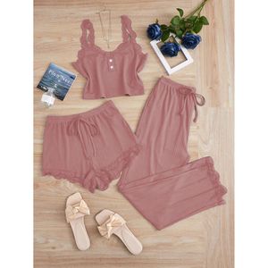 Ensemble pyjama d'été en modal pour femme, tenue de maison <span class=keywords><strong>sexy</strong></span> avec short et coussinets de poitrine, en tissu tricoté respirant – Nouvelle collection Pure Desire <span class=keywords><strong>Combi</strong></span> - Product Image 3