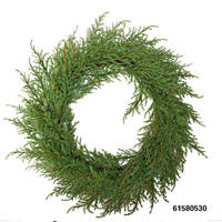 Guirlande de Noël en pin, cyprès artificiel, plantes vertes, décorations de Noël pour porte d'entrée, décoration de maison, Noël