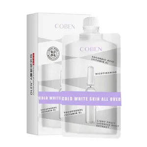 COBEN顶级销售天然有机漂白深色皮肤最佳美白面霜皮肤增亮美白身体面霜 & 乳液