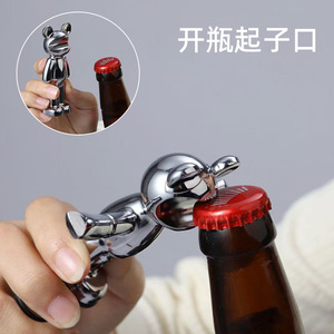 Figura de oso de metal, abridor de botellas, aleación de zinc, decoración multifunción para el hogar - Product Image 5