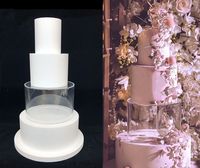 Support à gâteau rond en acrylique Simpson, très vendu, pour les décorations de mariage