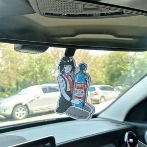 Diffuseurs de parfum pour voiture en papier suspendu, de haute qualité, parfum intense, logo personnalisé, forme <span class=keywords><strong>d</strong></span>écoupée sur mesure, avec logo - Product Image 3
