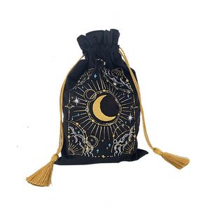 Pochette en velours personnalisée avec cordon de serrage pour bougies, sac de luxe pour cartes de tarot, emballage en flanelle pour bougies - Product Image 2