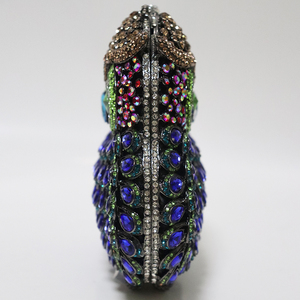 高級女性用ミニチェーンイブニング財布ラインストーンフクロウ型メイククラッチバッグダイヤモンド装飾付き毎日使用 - Product Image 5