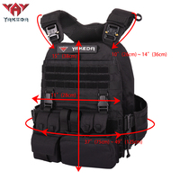 Gilet Tactique YAKEDA de Sécurité et de Service, Extérieur, Type JPC, Uniforme d'Entraînement, Gilet à Libération Rapide, Modèle Molle, Chaleco Tactico Noir