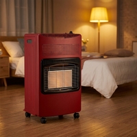 Chauffage au gaz portable d'intérieur LUOQI avec chauffage infrarouge en céramique, chauffage de pièce à gaz GPL sur roues pour la maison et le magasin